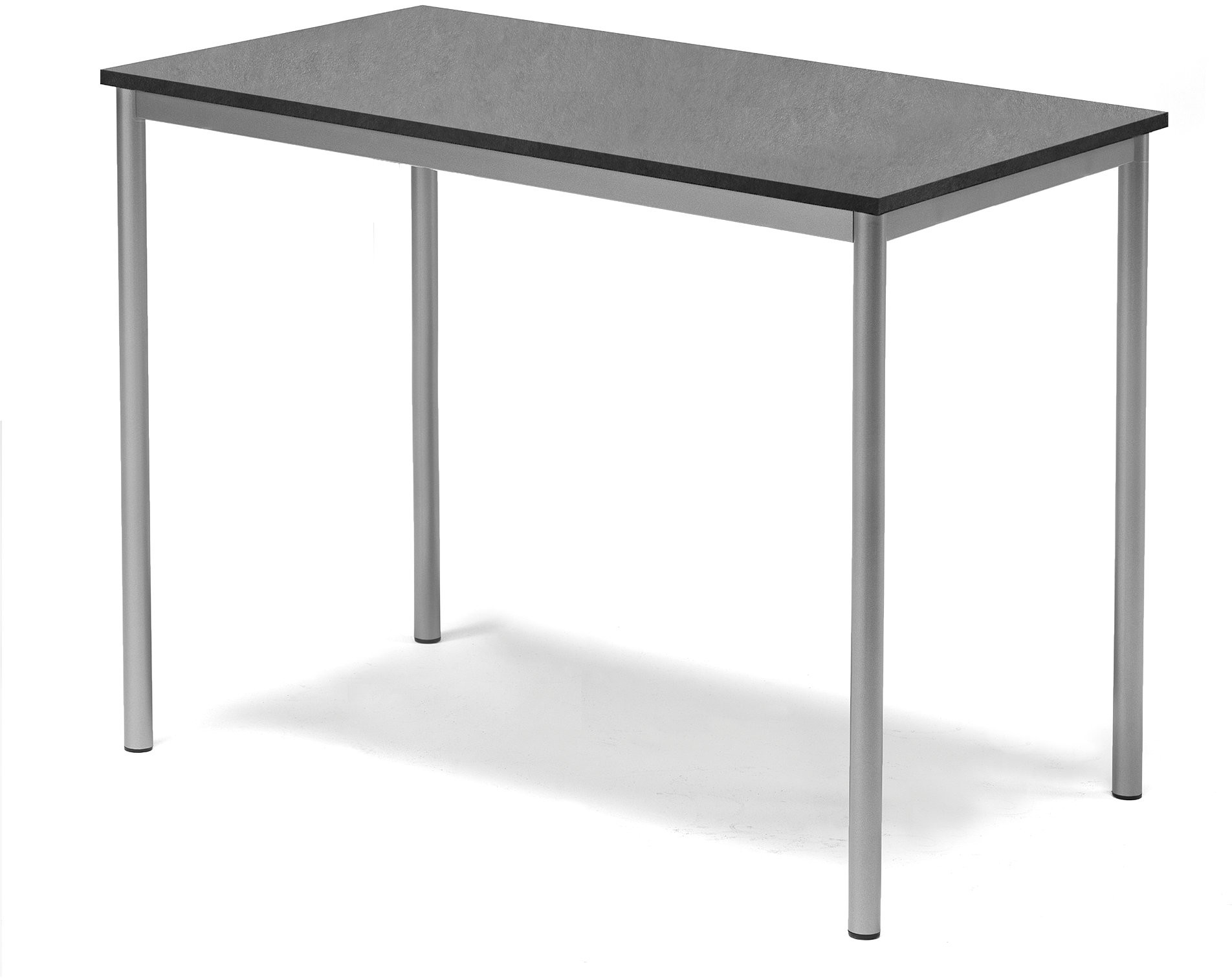 AJ Produkty Stół Sonitus, 1200x700x900 mm, rama srebrna, dźwiękochłonne linoleum, ciemn