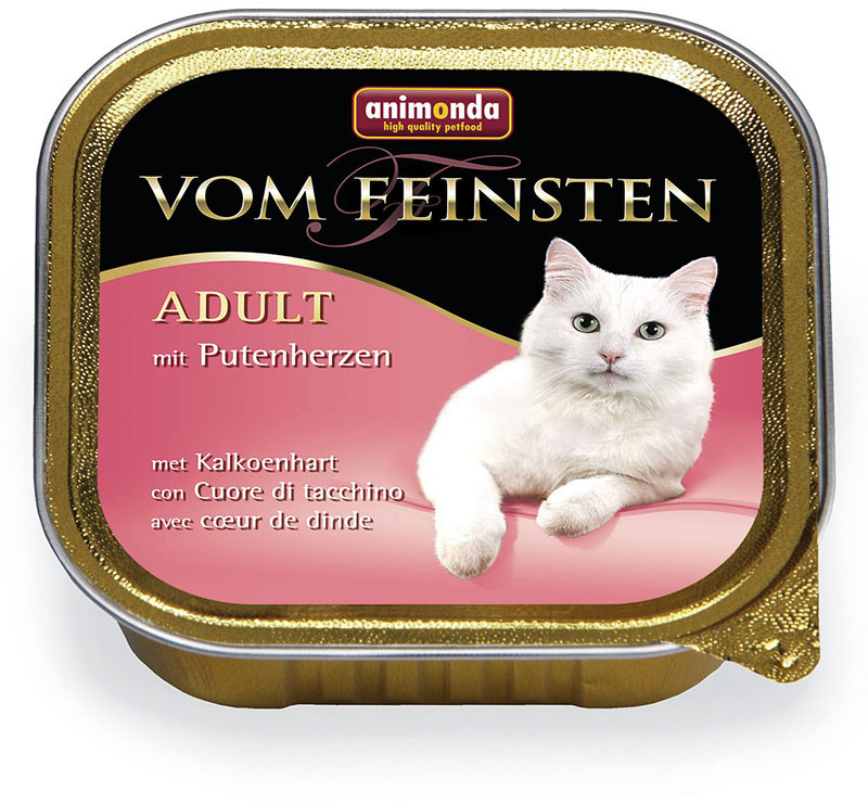 Animonda Vom Feinsten Classic Cat smak wołowina i serca z indyka 32x100g