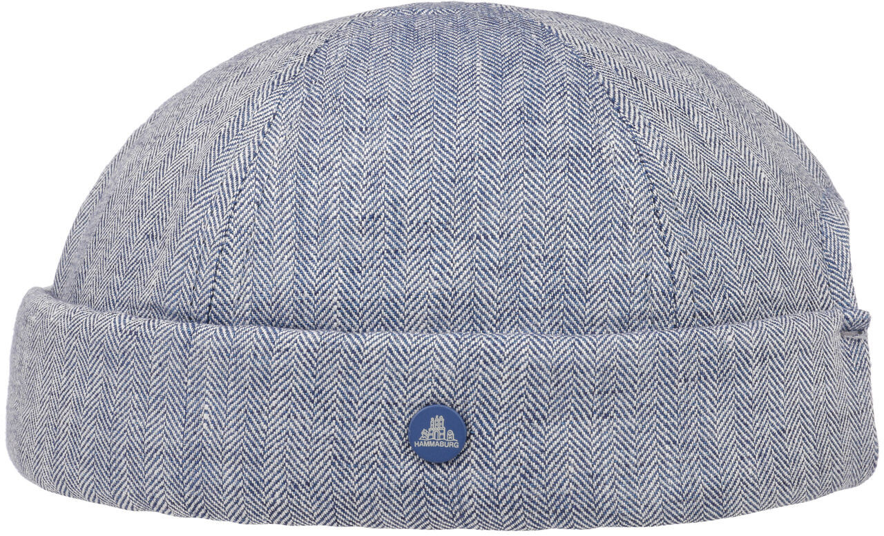 Czapka Dokerka Herringbone by Hammaburg, niebieski, L (58-59 cm)