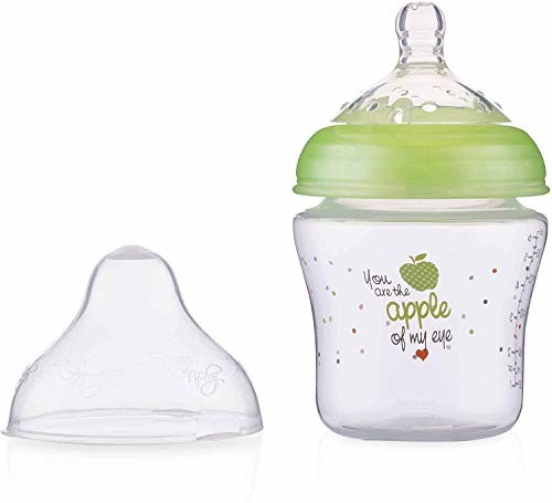 Nby Little Moments  butelka z szeroką szyjką  zielona  powolny przepływ napojów  180 ml  0 M+