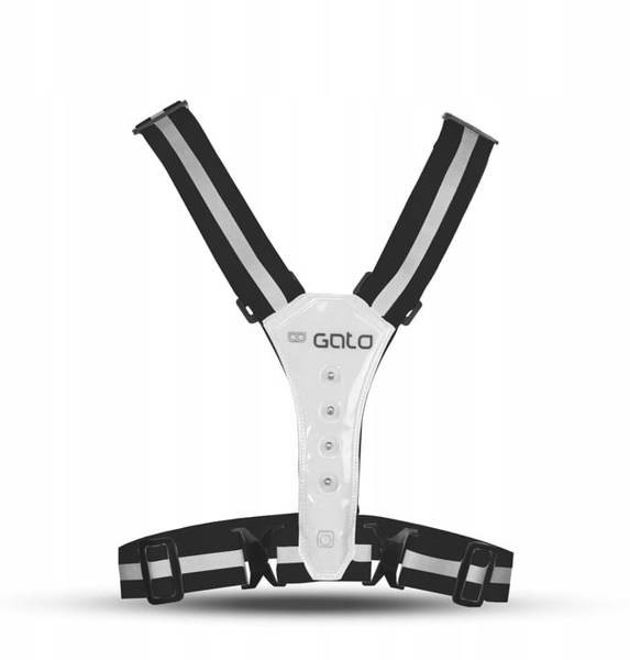 GATO GATO Szelki odblaskowe LED GATO SAFER SPORT czarne