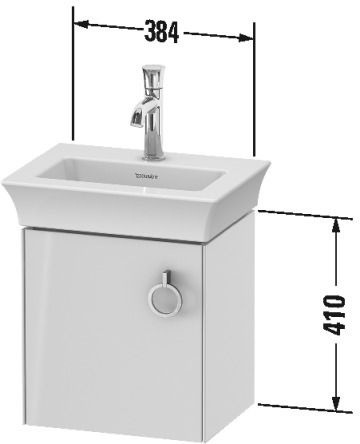 Duravit White Tulip Szafka podumywalkowa 38,4x29,8x41 cm biała Nordic White High Gloss WT4250LH4H4