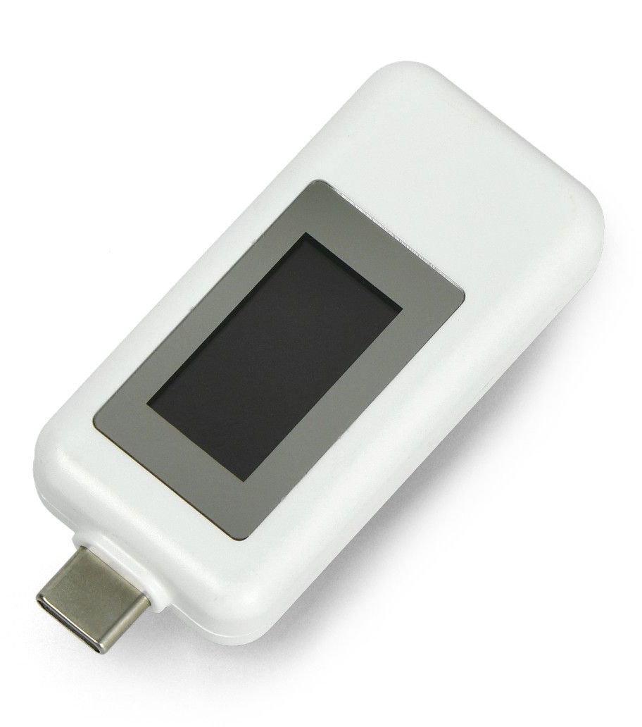 OEM USB tester Keweisi KWS-1802C miernik prądu i napięcia z portu USB C - biały DNG-17512