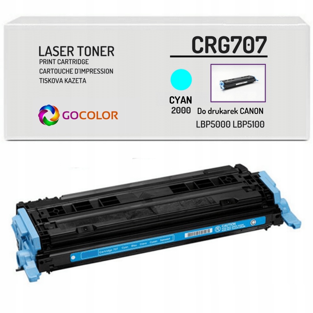 Toner do Canon 707 CRG707 Cyan LBP-5000