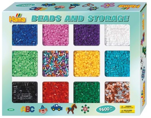 Hama Ironing Beads in sorting tray 9600st. 2095