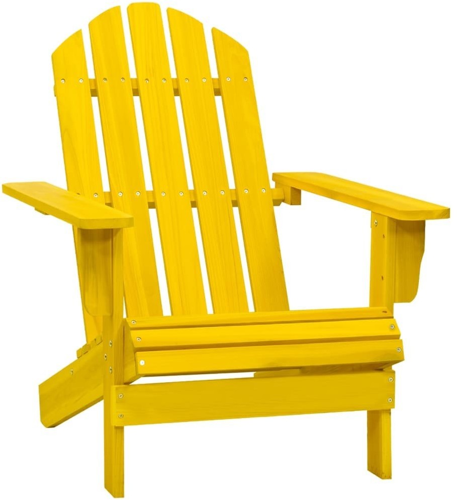vidaXL Krzesło ogrodowe Adirondack, lite drewno jodłowe, żółte! 315874