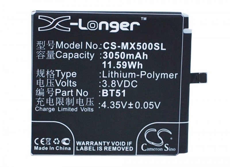 Zdjęcia - Bateria do telefonu CameronSino MeiZu M575 Dual SIM / BT51 3050mAh 11.59Wh Li-Polymer 3.8V  (Cameron Sino)