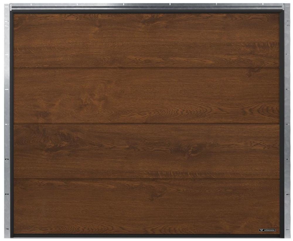 WIŚNIOWSKI Brama garażowa segmentowa z napędem Nobla Orzech 2500x2250 mm Wiśniowski