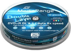 MediaRange DVD+DL 8x CB 8.5GB MediaR Pr. 10 - MR468