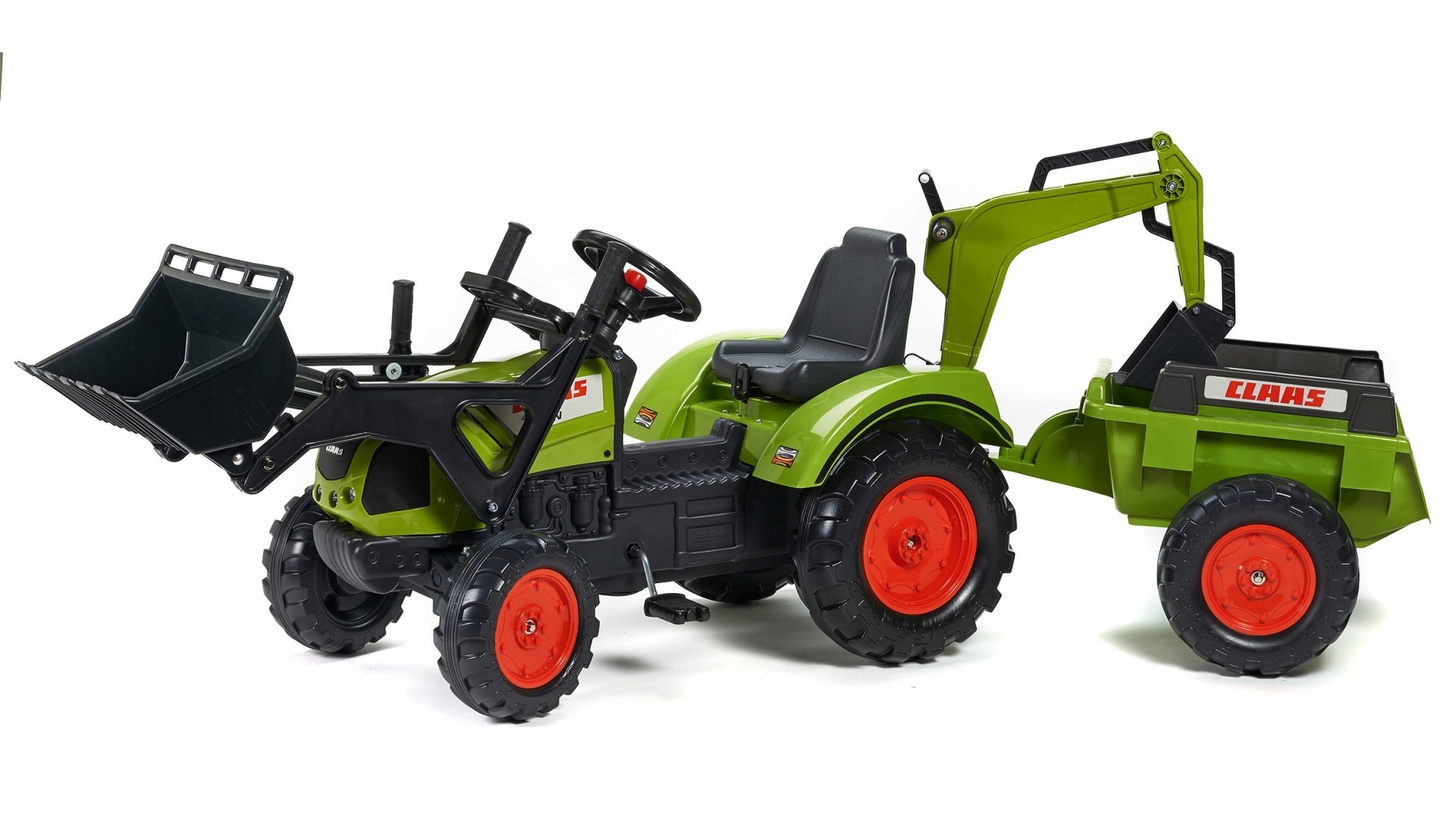 Traktor Ciągnik Koparka Dla Dzieci + Przyczepa 3+