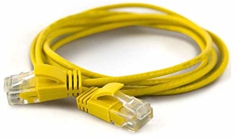 wantecWire ekstra cienki kabel krosowy Cat.6 UTP, żółty