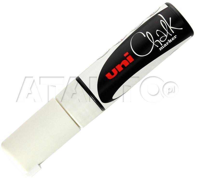 Uni Marker kredowy 8mm biały ścięty PWE8K UN5750