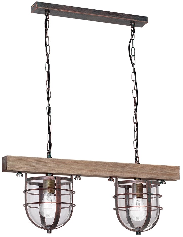 Luminex Lampa wiszącaANDER 2xE27/60W/230V jasnobrązowa