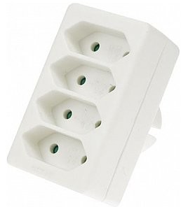 Perel Perel ROZGAŁĘŹNIK NA 4 GNIAZDA EURO EB14 EB14