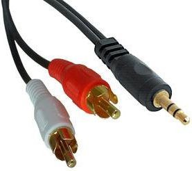 Lindy Kabel Jack 3.5mm RCA Cinch x2 1m czarny 35680 35680