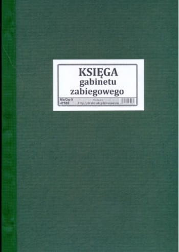 Firma krajewski Księga gabinetu zabiegowego [Mz/Og-9] Mz/Og-9