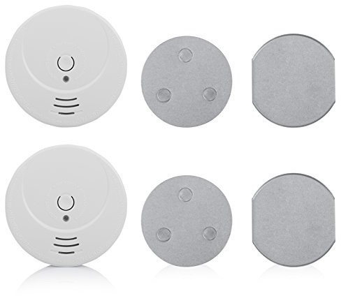 Smartwares FSE-19200 zestaw 2-częściowy detektor dymu/czujka ognia z 2 X mocowanie na magnes, DIN EN 14604, czysta biel