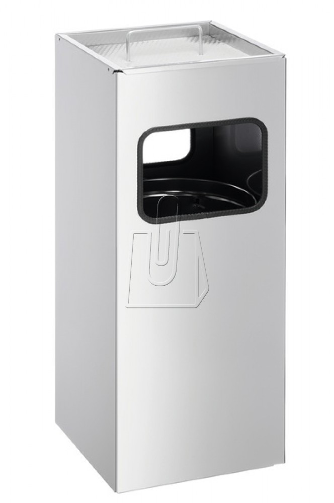 Durable Kosz z popielnicą kwadratowy 17L srebrny 333123