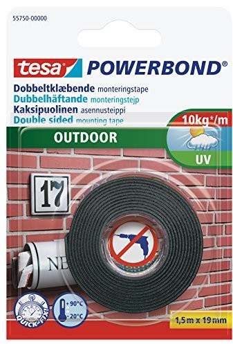 tesa TESA taśmy klejącej Indoor dwustronna 19 MM, czarny 55750-00000-03