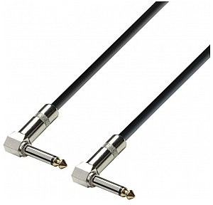 Adam Hall 3 Star Kabel gitarowy, instrumentalny 6.3 mm kątowy Jack mono / 6.3 mm kątowy Jack mono 0,30 m K3IRR0030