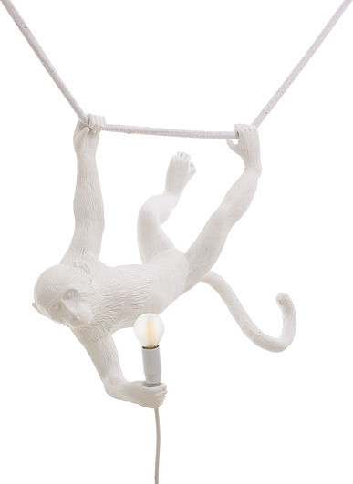 Seletti Lampa Monkey biała sufitowa Swing 14875