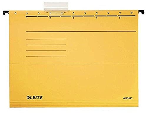 Leitz Esselte Alpha 19853015 teczka do zawieszenia, kolorowa, opakowanie 5 szt. żółtych 19853015