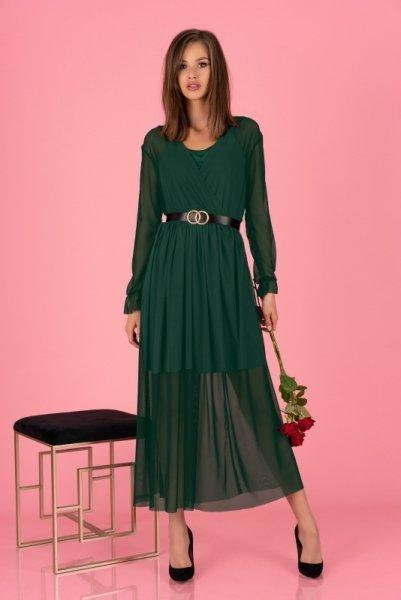 Merribel Mariedam Dark Green sukienka damska