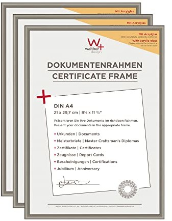 Walther design design New Lifestyle ramka na zdjęcia, stal, 21 x 29,7 cm (DIN A4) KVX130D3