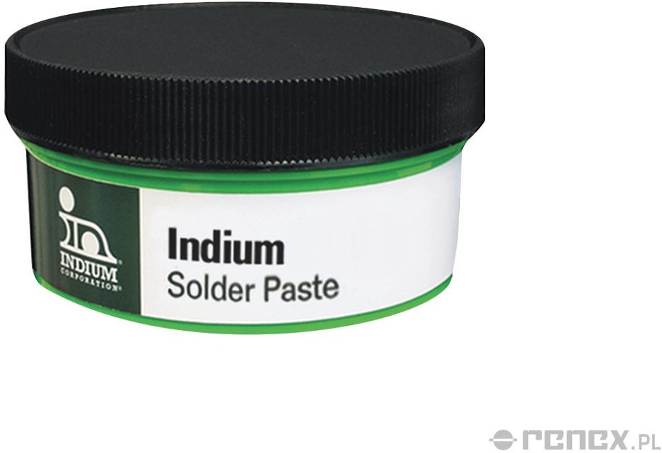 INDIUM (MPP) Bezołowiowa pasta INDIUM8.9HF1, 96,5Sn/3,0Ag/0,5Cu, Typ 4, Zawartość topnika: 11,75%, Pojemnik: 500g PASTEOT-800596