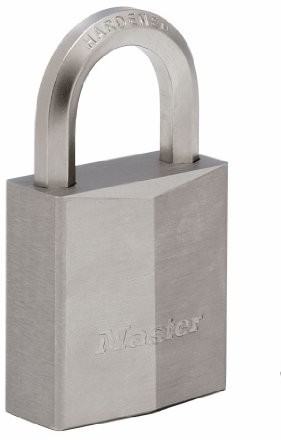 Master Lock 1145peurd  kłódka z niklowanego mosiądzu 40 MM z grubej ciała i sechskantigem na deskę do prasowania 1145PEURD