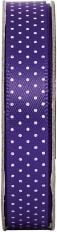 DP Craft DP Craft Tasiemka satynowa w kropki Deep Purple WIKR-944636