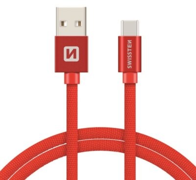 SWISSTEN Kabel USB USB Typ C SWISSTEN 2 m Czerwony 71521306