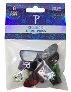 Perri's Leathers Perri's Leathers | Celuloidowe kostki na kciuki | 6-pak | różne kolory | CTP-AST1 CTP-AST1