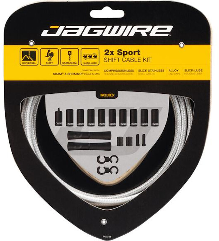 Jagwire Jagwire 2X Sport Shift Linka przerzutki - zestaw do Shimano/SRAM, sterling silver  2021 Linki przerzutki i pancerze 18020211