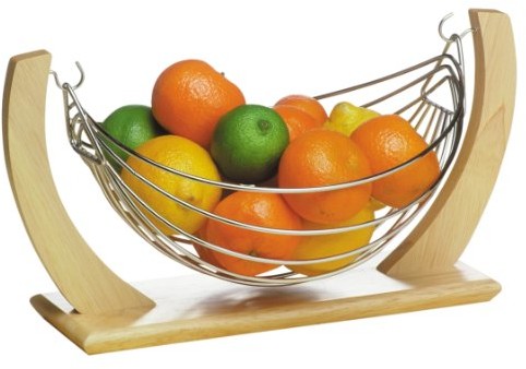 Premier housewares małe firmy hamak gumowe drzewo, drewno i owoce chrom (1103417)