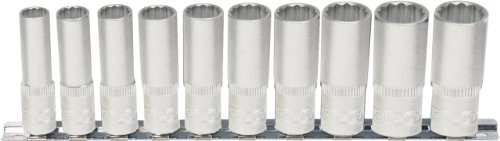 KS Tools 917.1750 zestaw kluczy nasadowych 1/2 cala 12-kątne, długie, 10-częściowy, 10  21 MM 4042146358696