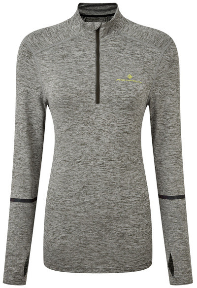 RONHILL RONHILL Bluza biegowa damska LIFE NIGHTRUNNER 1/2 ZIP szara