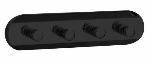 Aqualine Wieszak poczwórny 21,5 cm czarny SAMBA SH/SB224