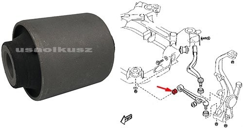 Tuleja wahacza przedniego prostego zewnętrzna Ford Fusion 2012 ZTP-MZ-035A