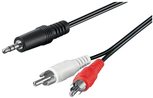 Wentronic Kabel audio wideo 3,0 m 3,5 MM wtyczka stereo > 2 X wtyczka cinch 1 szt. 51650-GB