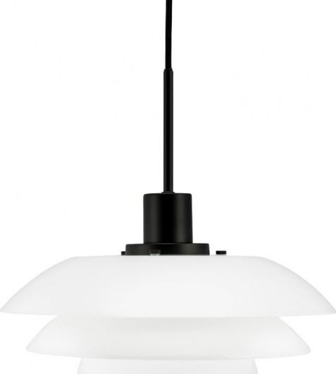 NoName Lampa sufitowa lampa wisząca Pendant 31 cm E27 szkło 25W biały/czarny twm_1001035