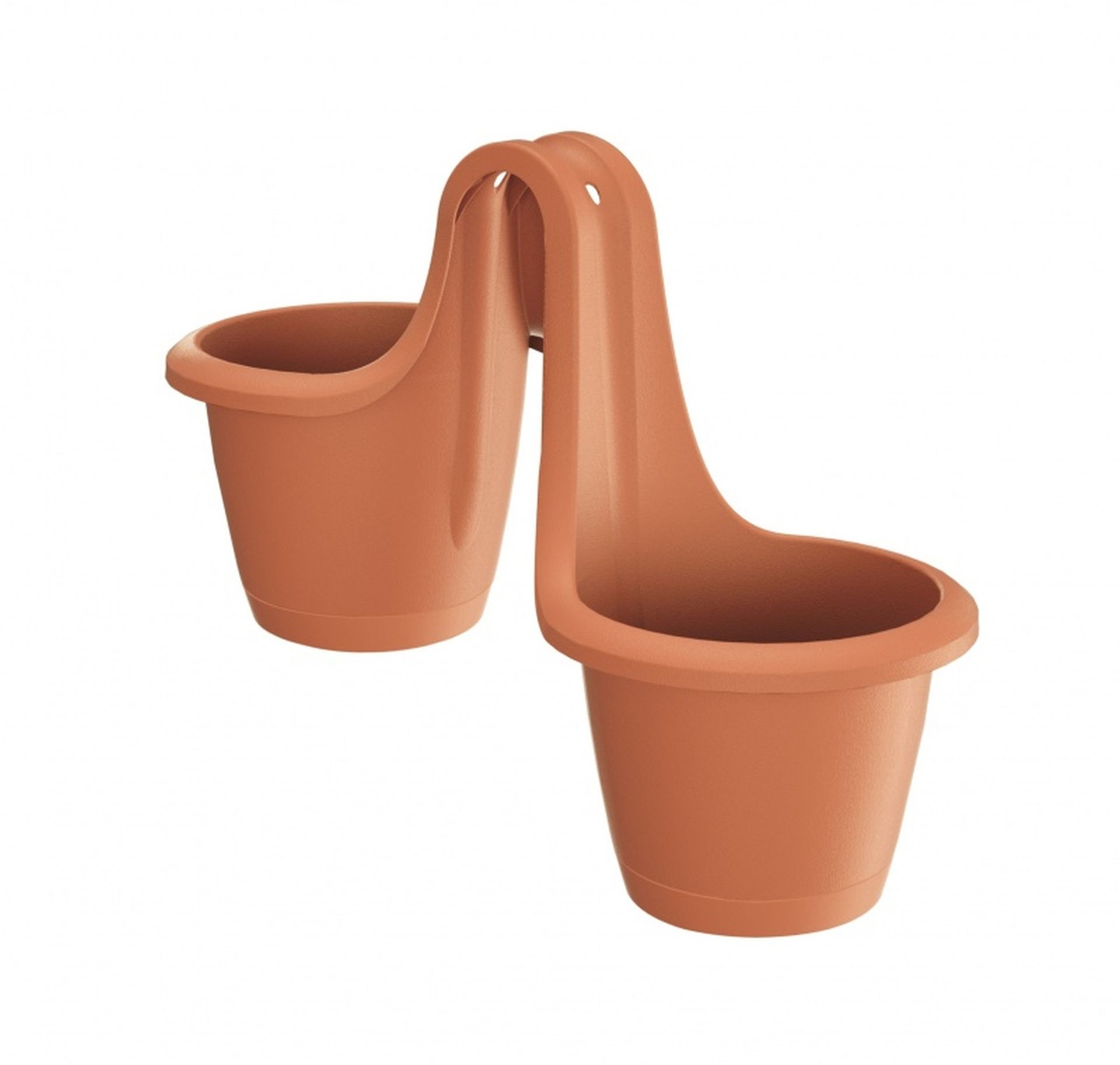 Prosperplast RESPANA TWINS Doniczka na barierkę 46,3 cm, terakota DRED200