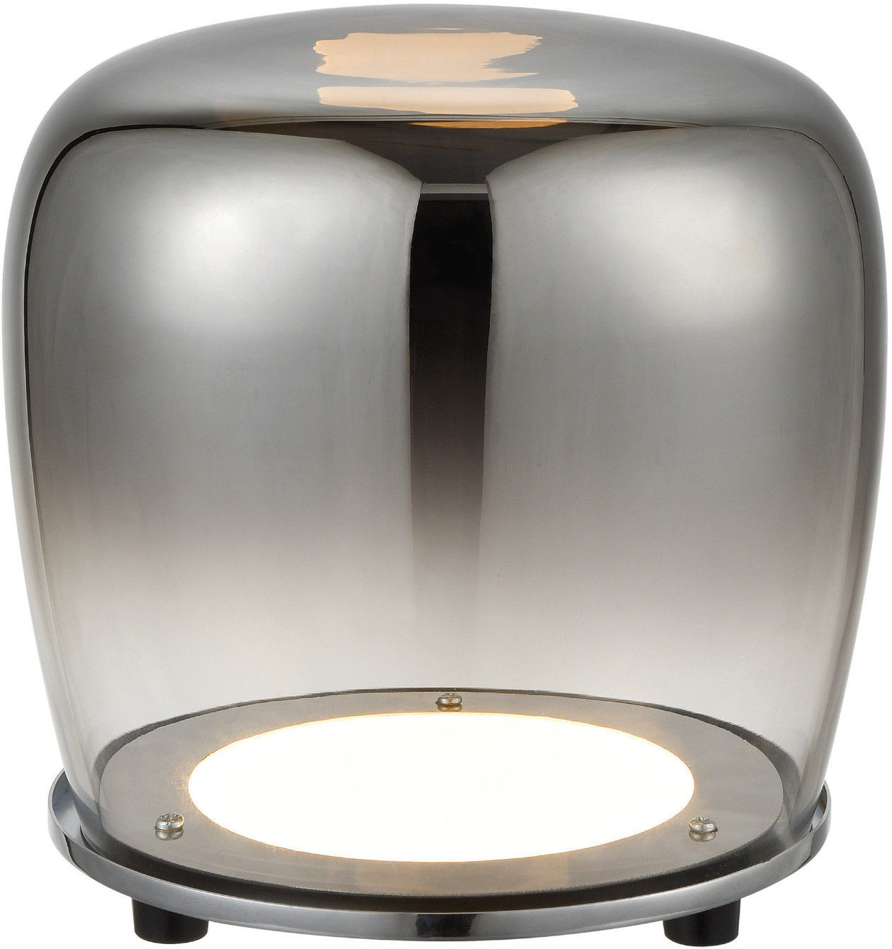 Nave Biurkowa LAMPA stołowa SMOKY 3167642 szklana LAMPKA stojąca loftowa LED 7W 3000K okrągła chrom przydymiona 3167642