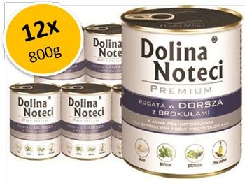 Dolina Noteci Premium bogata w dorsza z brokułami 12x800g