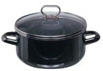 Krüger garnek do pieczeni brylant 20 cm, z pokrywką szklaną, emaliowany 313209000