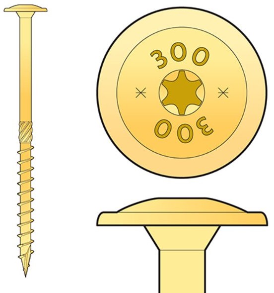 Wkręty Ciesielskie Do Drewna Talerzowe Torx 8x80