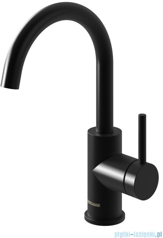 KOHLMAN Axel Black bateria umywalkowa z obrotową wylewką czarny mat QB150AB |