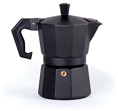 Excelsa Chicco dzbanek do espresso, wykonana z aluminium, czarny 47827