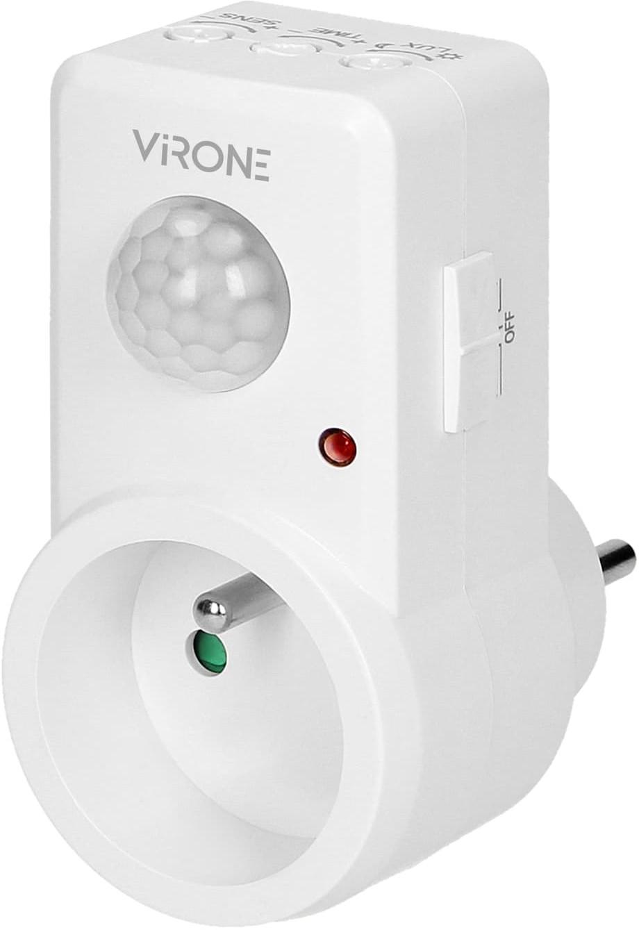 Orno Gniazdkowy czujnik ruchu 120° IP20 280W MS-1
