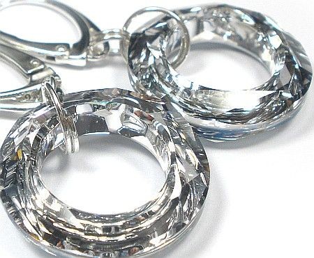 Swarovski duże kolczyki KOŁA SILVER CERTYFIKAT